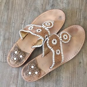 Cork and white Jack Rogers